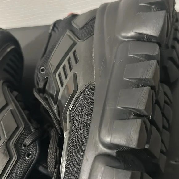 Prada Calzature Donna Nero maglia tech rubber wedge sneakers, Sz 35.5 - Picture 16 of 16